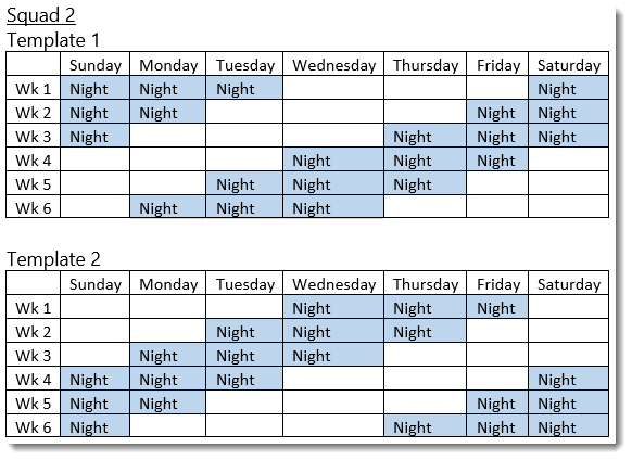 3 On 3 Off Schedule Example For Patrol In Your Department